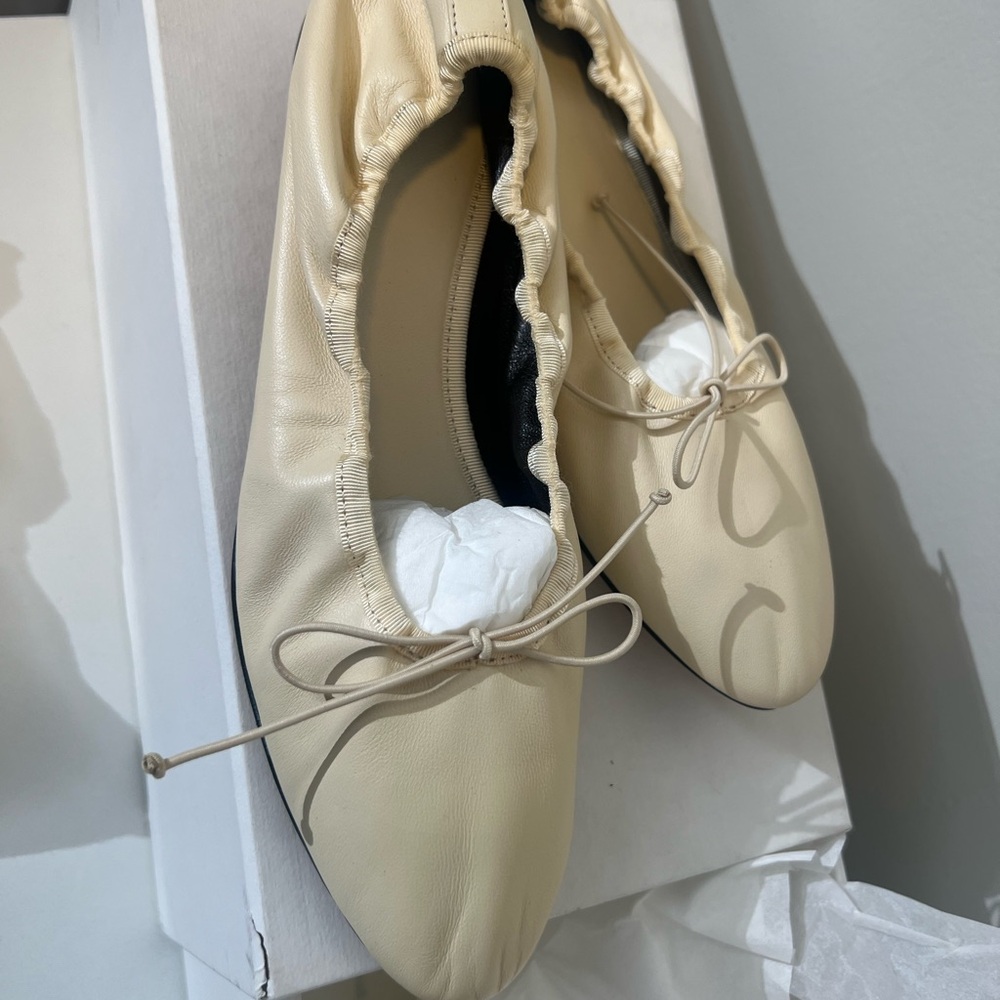 The Row award ballerina Flats toile smooth nappa - Picture 7 of 8